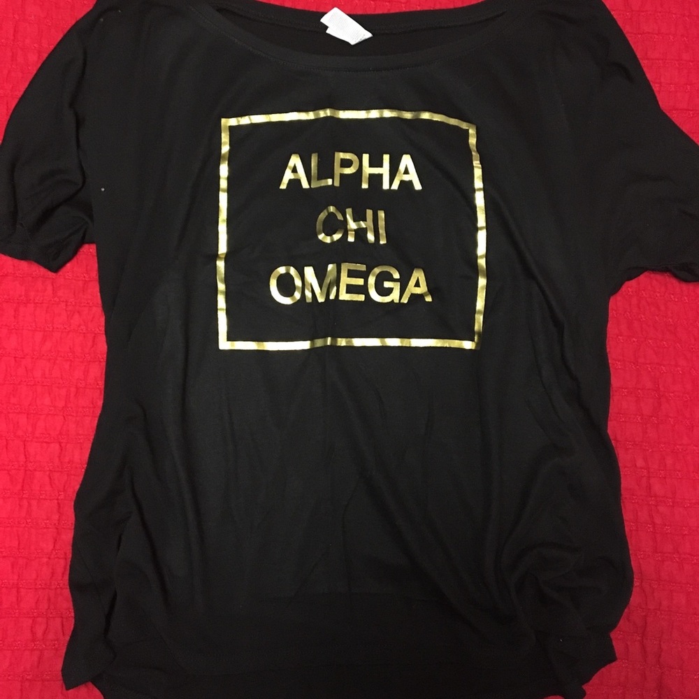 Alpha Chi Omega silky scoop neck T-shirt